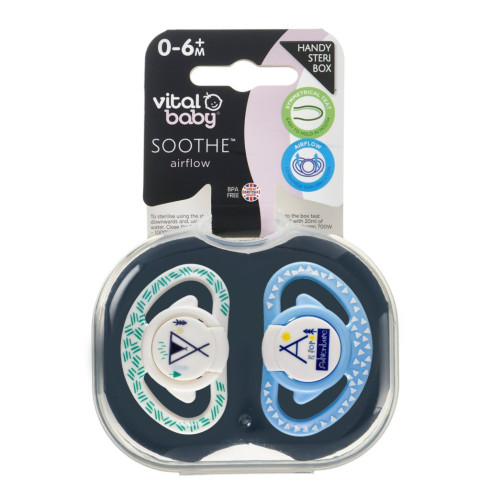 Vital baby SOOTHE Airflow Soothers 0-6m