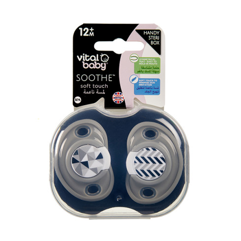 Vital baby SOOTHE Soft Touch Soothers 12m+ – Unisex
